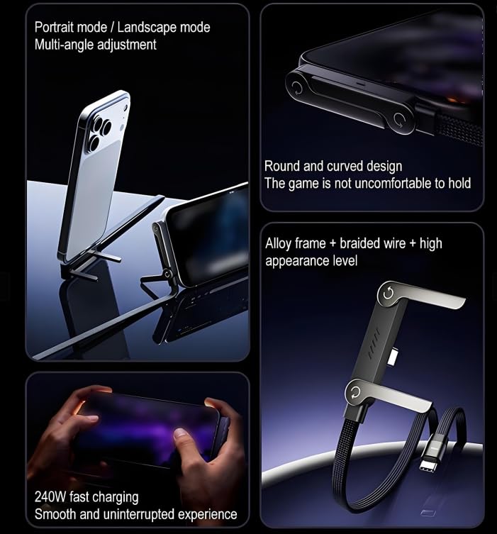 CABLE 2 EN 1 CON SOPORTE INVISIBLE