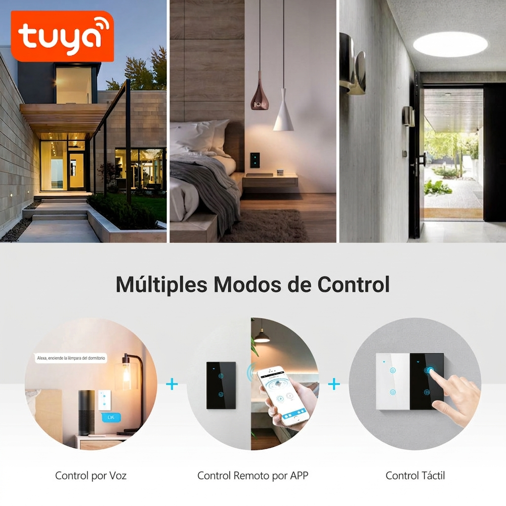 Interruptor Inteligente WiFi de Pared – Compatible con Alexa y Google Homea