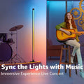 Lámpara de Pie Inteligente LED RGB de Esquina – Compatible con Alexa y Google Home